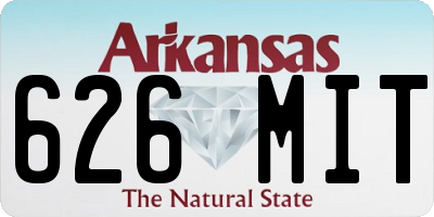 AR license plate 626MIT