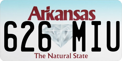 AR license plate 626MIU