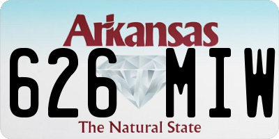AR license plate 626MIW