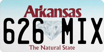 AR license plate 626MIX