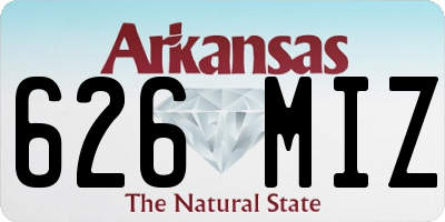 AR license plate 626MIZ