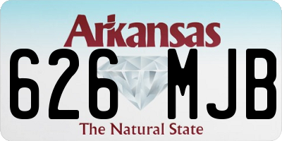 AR license plate 626MJB