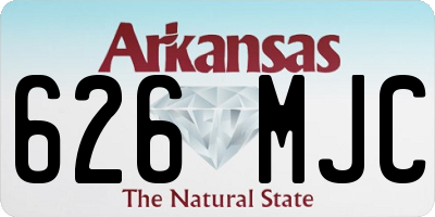 AR license plate 626MJC