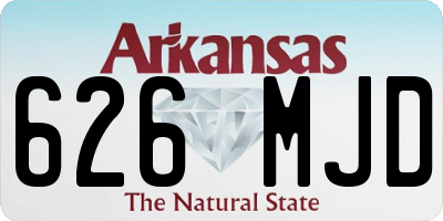 AR license plate 626MJD