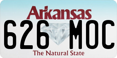 AR license plate 626MOC