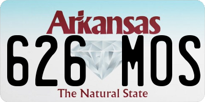 AR license plate 626MOS