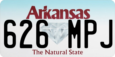 AR license plate 626MPJ