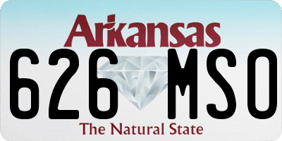 AR license plate 626MSO