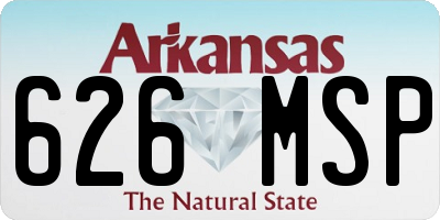 AR license plate 626MSP