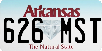 AR license plate 626MST