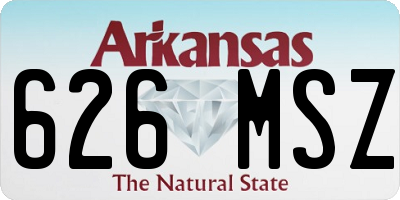 AR license plate 626MSZ