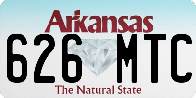 AR license plate 626MTC