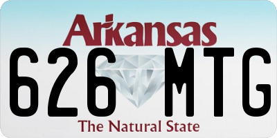 AR license plate 626MTG