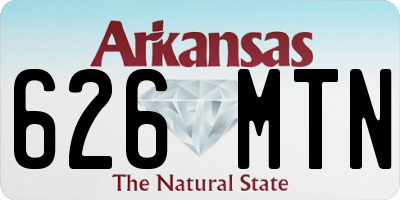 AR license plate 626MTN