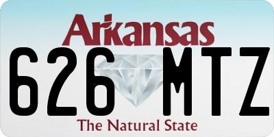 AR license plate 626MTZ