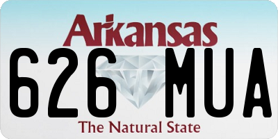 AR license plate 626MUA