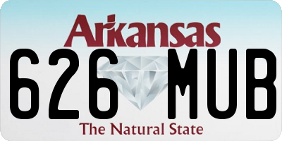 AR license plate 626MUB