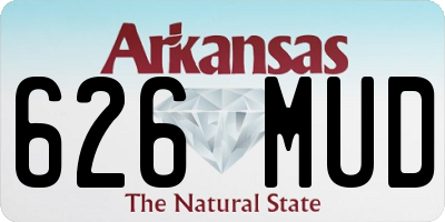 AR license plate 626MUD