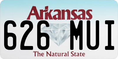 AR license plate 626MUI