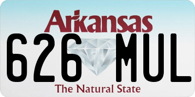 AR license plate 626MUL