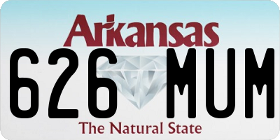 AR license plate 626MUM