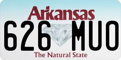 AR license plate 626MUO