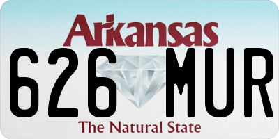 AR license plate 626MUR