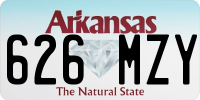 AR license plate 626MZY