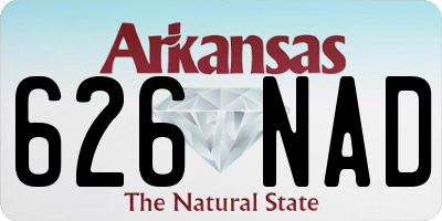 AR license plate 626NAD