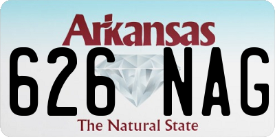 AR license plate 626NAG