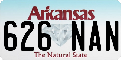AR license plate 626NAN