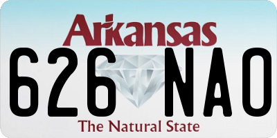 AR license plate 626NAO