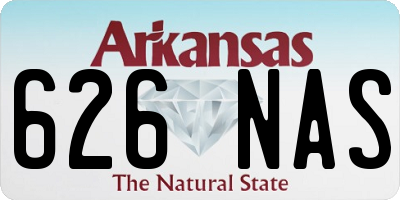 AR license plate 626NAS