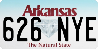 AR license plate 626NYE