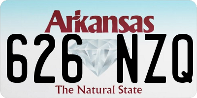 AR license plate 626NZQ