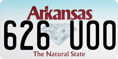 AR license plate 626UOO