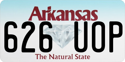 AR license plate 626UOP