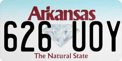 AR license plate 626UOY