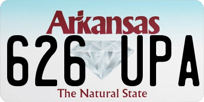 AR license plate 626UPA