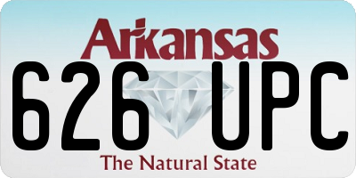 AR license plate 626UPC