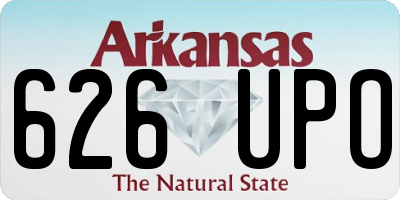 AR license plate 626UPO