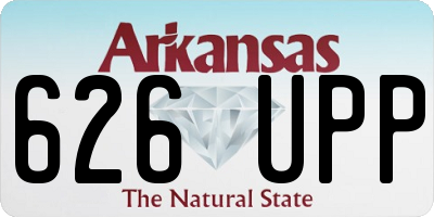 AR license plate 626UPP