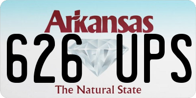 AR license plate 626UPS