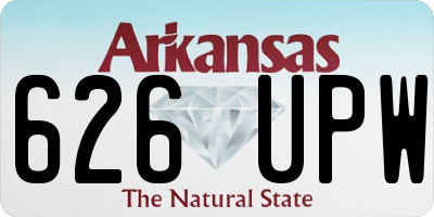 AR license plate 626UPW