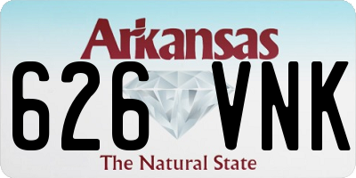 AR license plate 626VNK