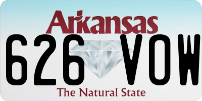 AR license plate 626VOW