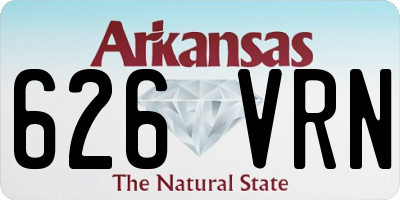 AR license plate 626VRN