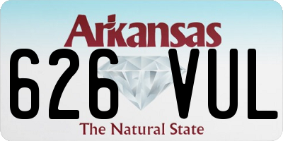 AR license plate 626VUL