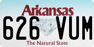 AR license plate 626VUM