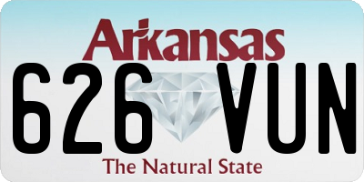 AR license plate 626VUN